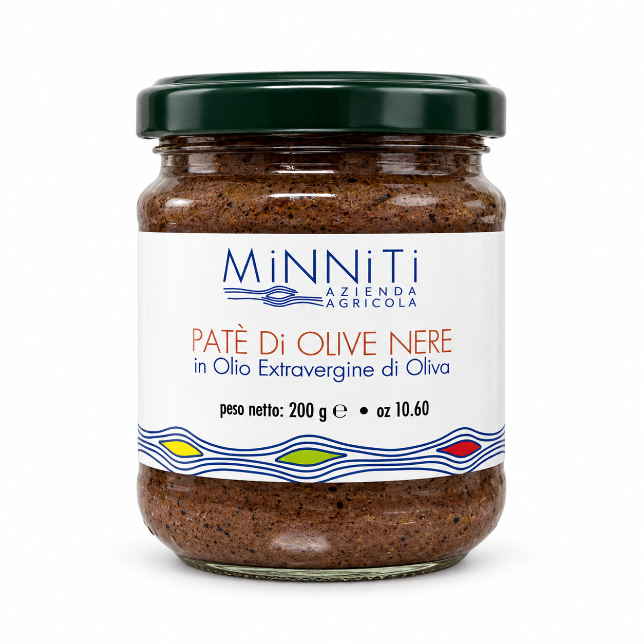 Patè di olive nere in olio extravergine di oliva monocultivar Carolea